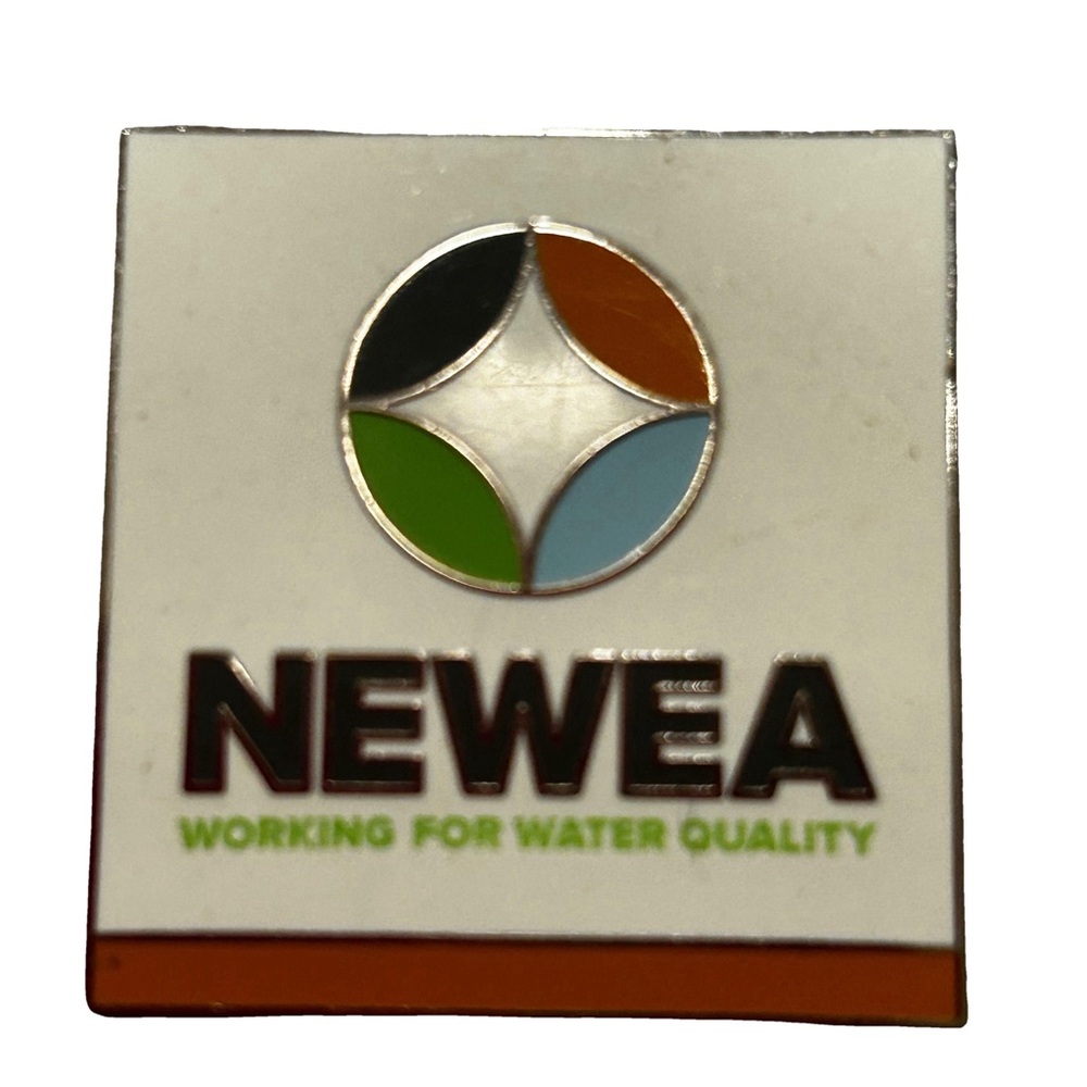 ♥️NEWEA Working for Water Quality Square  Enamel Lapel Pin